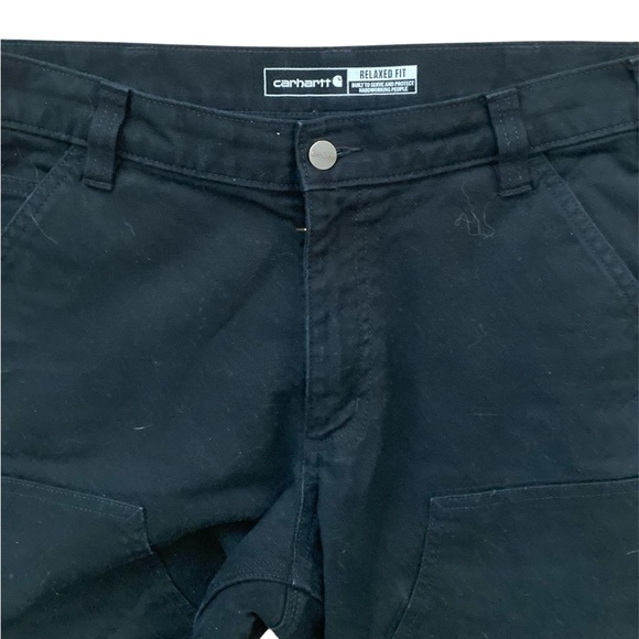 Carhartt Men's Rugged Flex Relaxed Fit Duck Double-Front Utility Work Pant Black - Picture 5 of 10